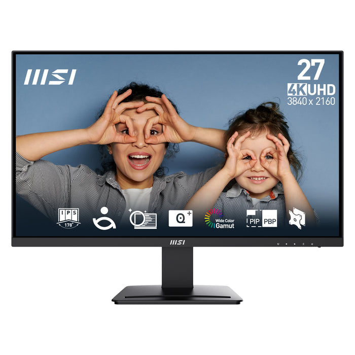 MSI Pro MP273UDE computer monitor 68.6 cm (27") 3840 x 2160 pixels 4K Ultra HD Black
