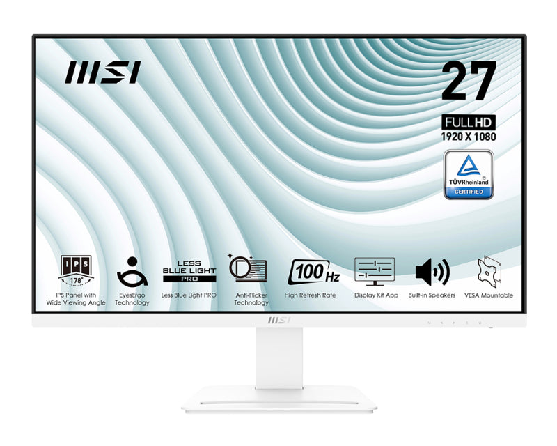 MSI Pro MP273AWDE computer monitor 68.6 cm (27") 1920 x 1080 pixels Full HD LCD White