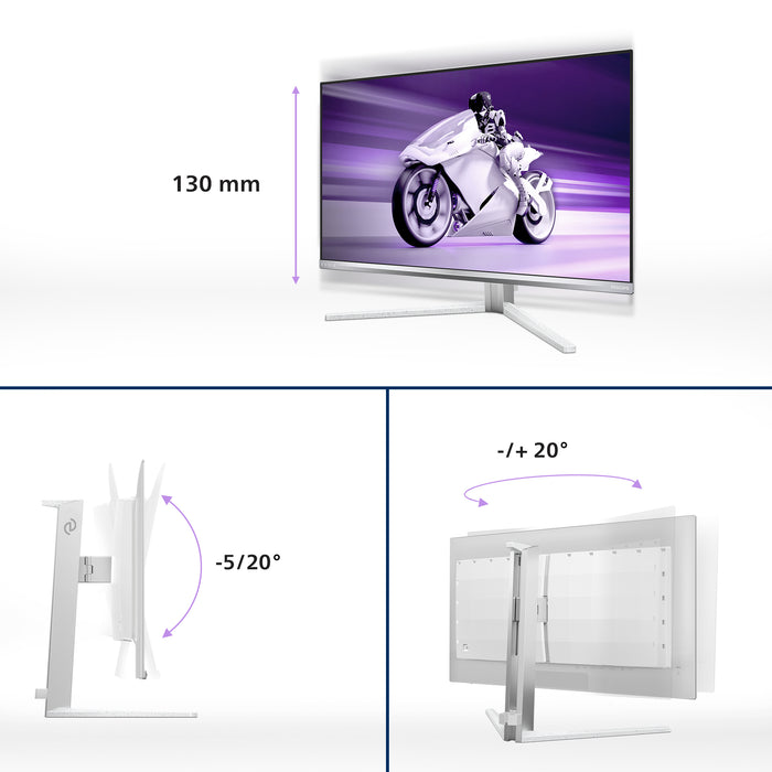 Philips Evnia 8000 27M2N8500/00 computer monitor 67.3 cm (26.5") 2560 x 1440 pixels Quad HD QD-OLED White