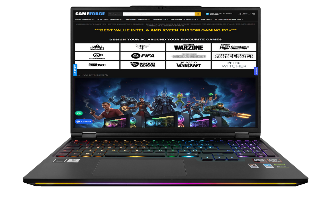 PORTÁTIL PARA JUEGOS GAMEFORCE DE 15,3" CON AMD RYZEN 7 Y NVIDIA GeForce RTX 4050 