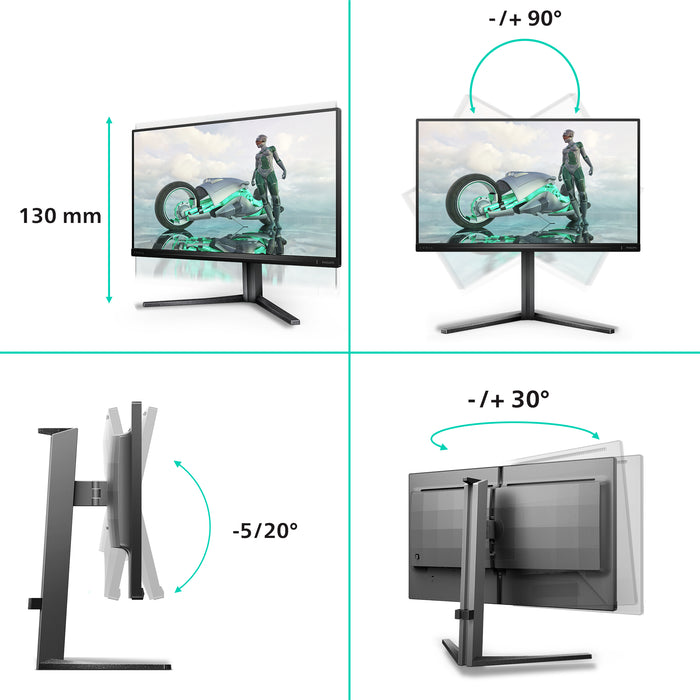 Philips Evnia 3000 25M2N3200U/00 computer monitor 62.2 cm (24.5") 1920 x 1080 pixels Full HD LCD Grey