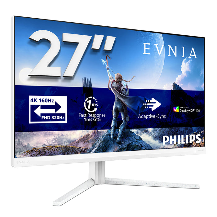 Philips Evnia 5000 computer monitor 68.6 cm (27") 3840 x 2160 pixels 4K Ultra HD LCD White