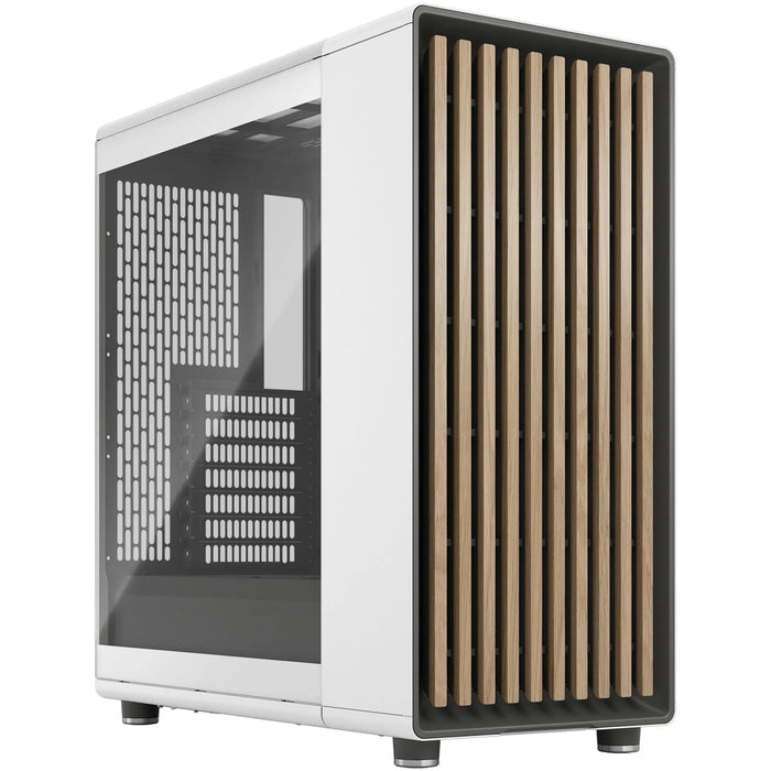 FRACTAL DESIGN MIDI NORTH CHARCOAL WHITE WITH SIDE WINDOW